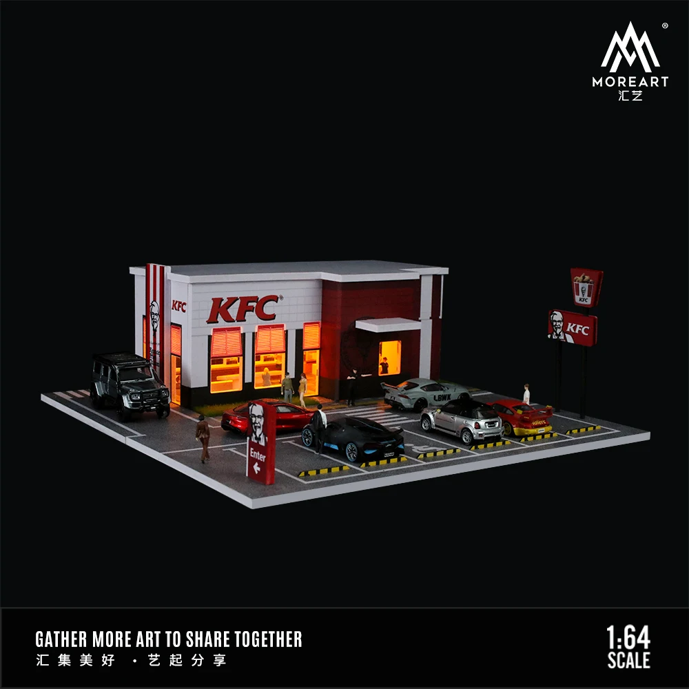MoreArt 1:64 Restaurant Shop Assembling Scene Scene Model