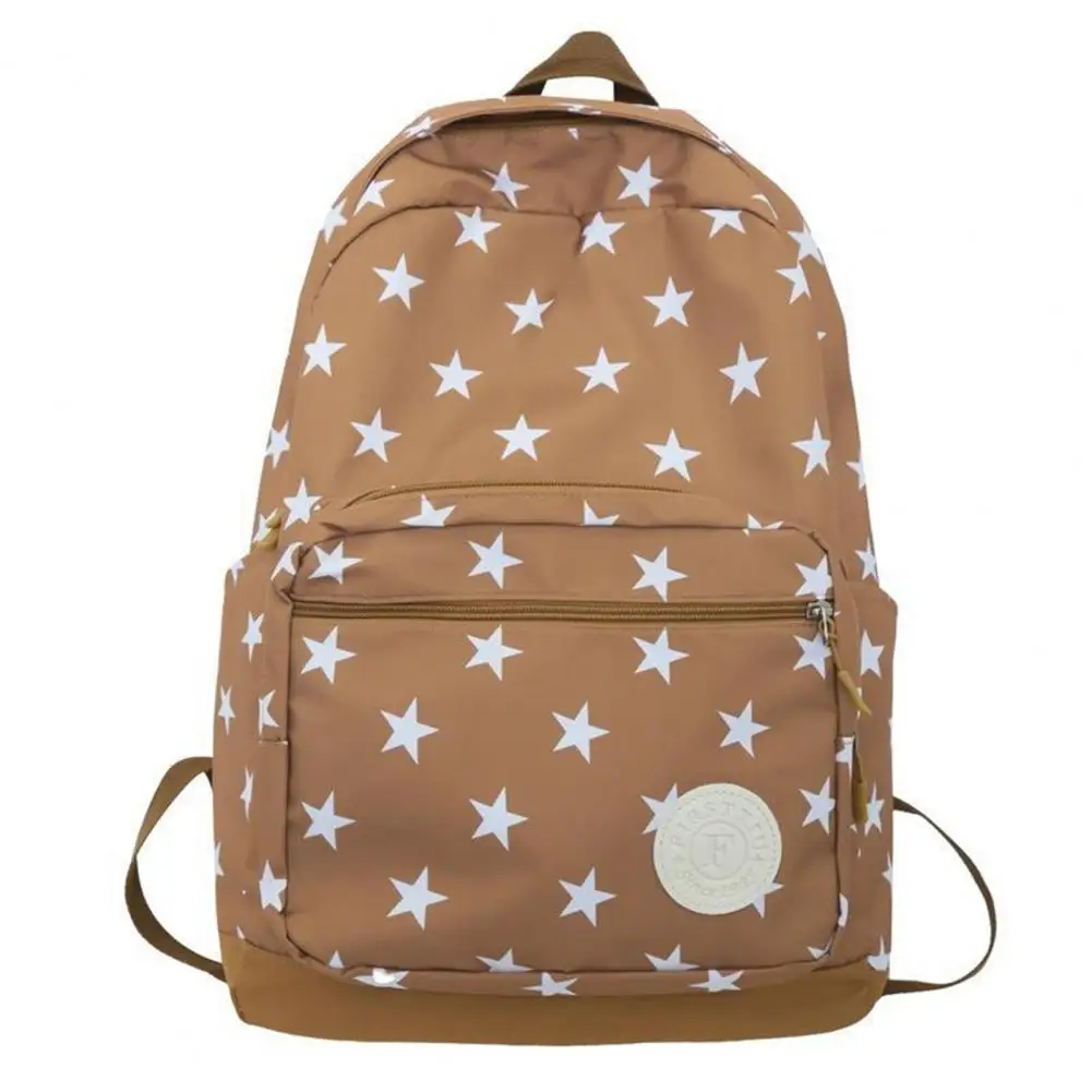 Five-pointed Star Print Students Backpack Teenage Schoolbag with Five-pointed Star Print Adjustable for Students for School