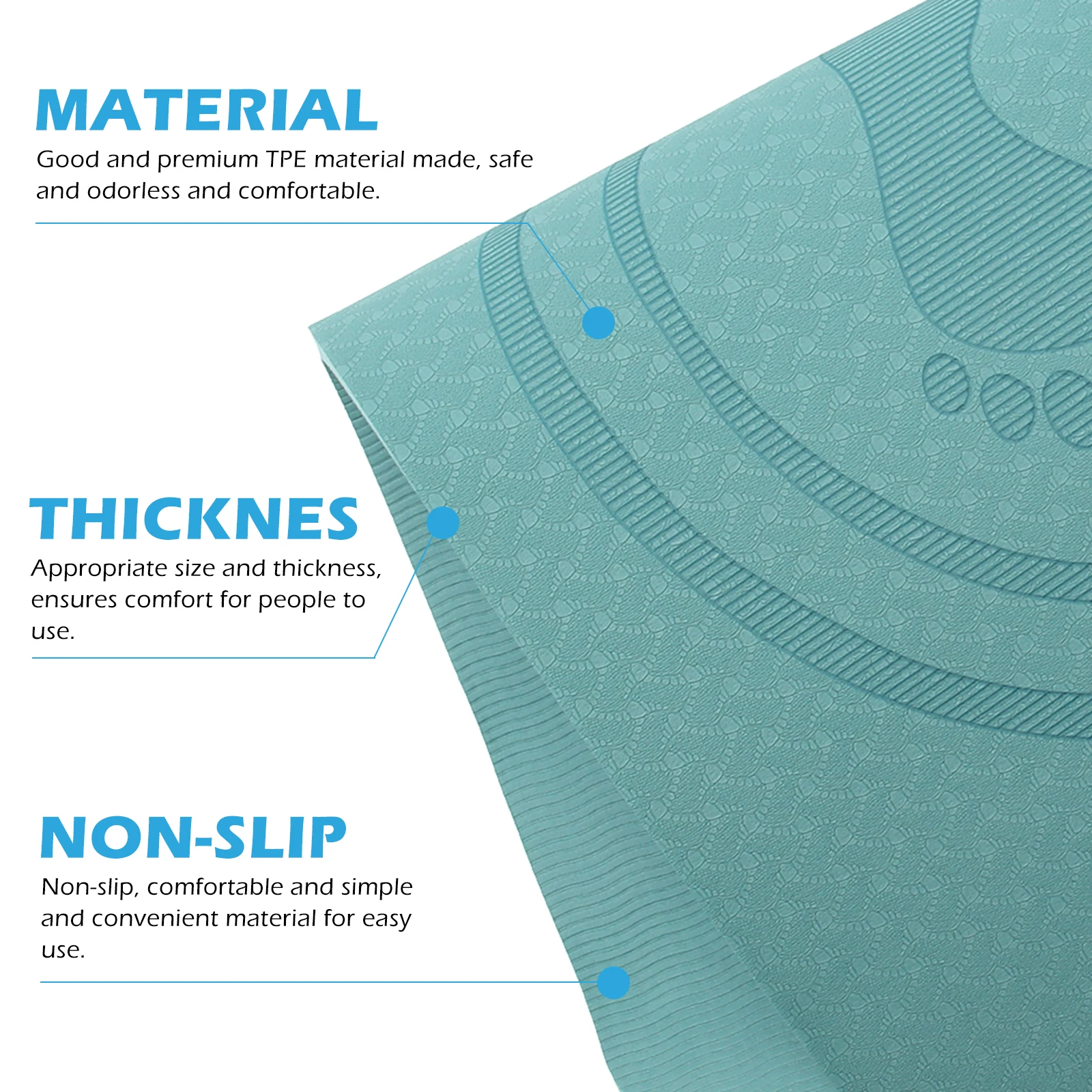 

Extra Thick Non-Slip Skipping Household Multi-Function Exercise Mat Portable Shock-Absorbing Fitness Mat For Yoga Home