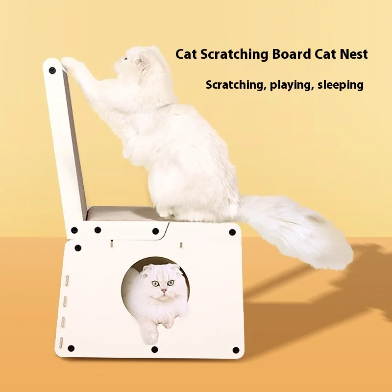 

Большая вертикальная когтеточка для кошек с сизалевой веревкой, башней для лазания и кондомини-гнездом, прочная когтеточка для домашних кошек,