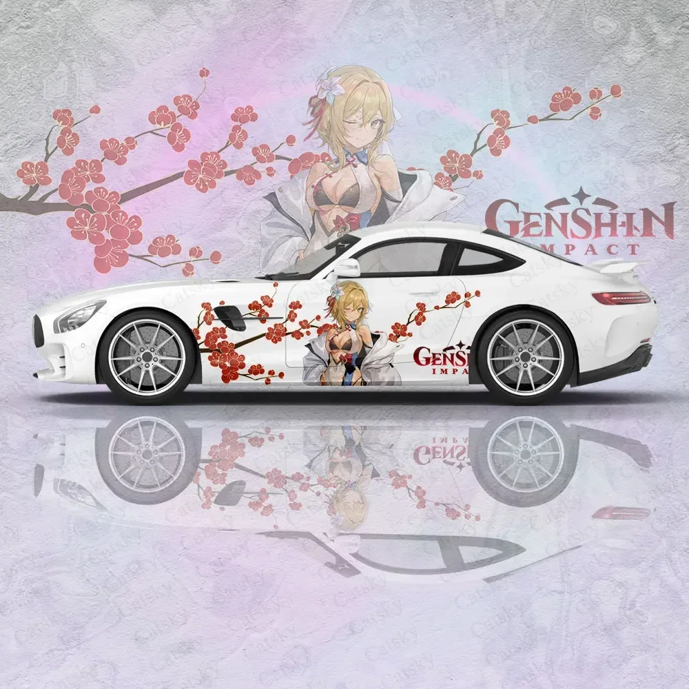 Genshin Impact Lumine animal Car Decal Protective Film Vinyl Racing Side Graphics Wrap Accessories Spray Paint auto Stickers