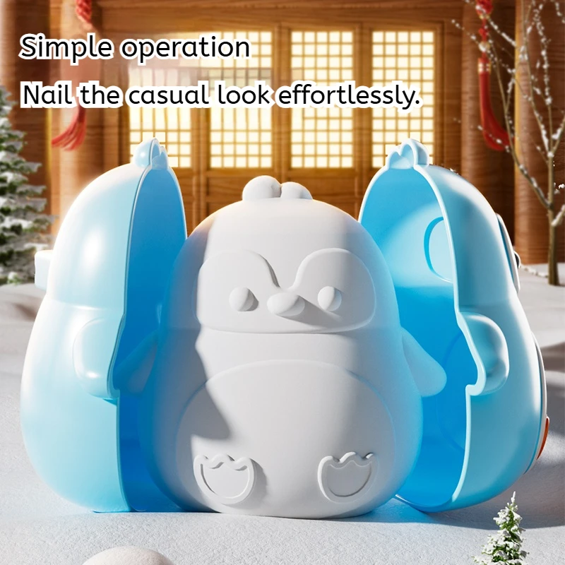 어린이와 성인을 위한 눈사람 펭귄 모양 클립 집게 야외 모래 눈 공 만들기 장난감 재미있는 겨울 스포츠 눈 장난감