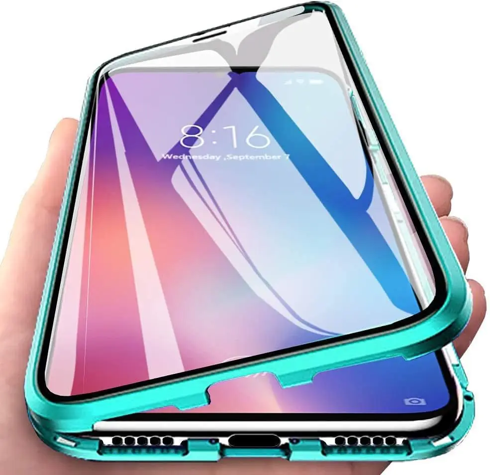 Nowe etui na telefon Samsung A56 z dwustronnym szkłem, A55 Magneto, A36 Metalowe Magnetyczne Etui Ochronne Pełne Pokrycie, Anty-podgląd — zdjęcie produktu 5