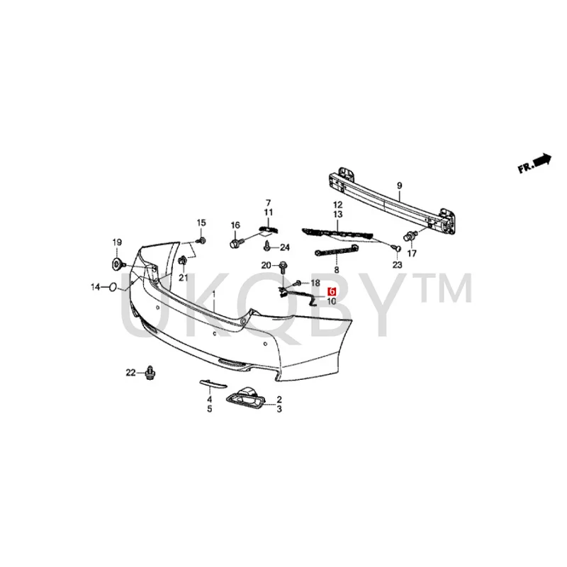 71554T2JH00 71504T2JH00 Suitable for Ho nd a Accord Silencer tail throat bracket Rear pole decorative cover