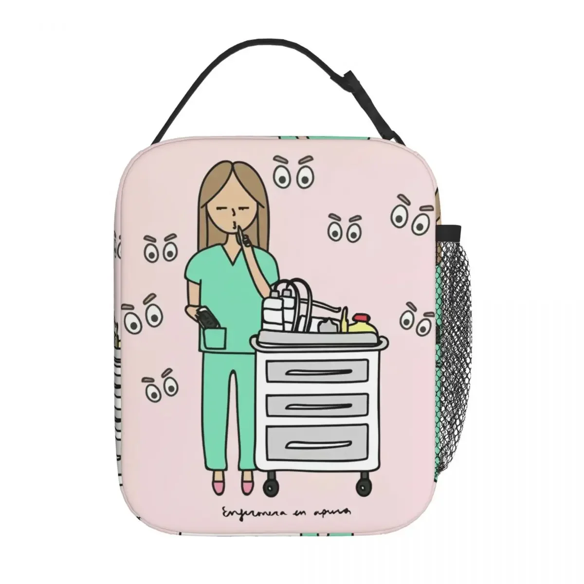 Enfermera En Apuros Portable Lunch Box Women Waterproof Doctor Nurse Thermal Cooler Food Insulated Lunch Bag Children Student