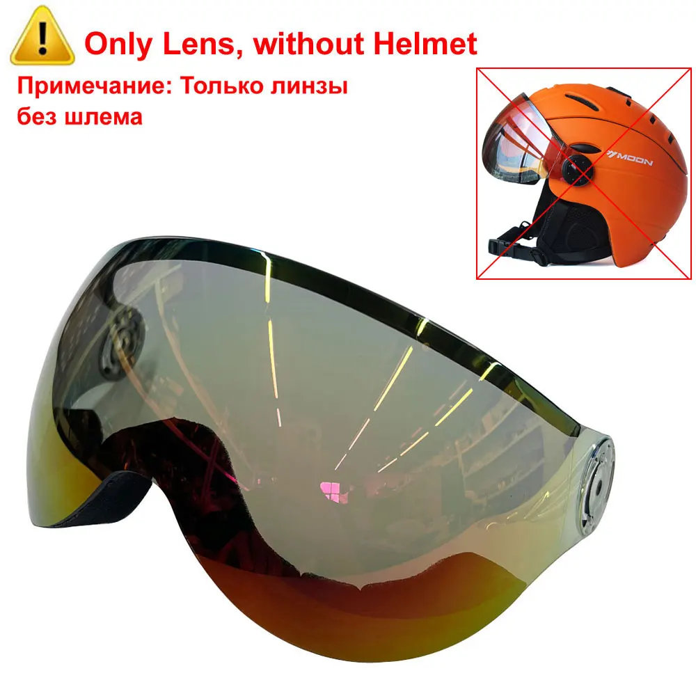 MOON Professioneller, integral geformter, halbbedeckter Skihelm, Sport, Herren, Damen, Schnee, Skifahren, Snowboard, Helme mit Schutzbrillenbezug 8