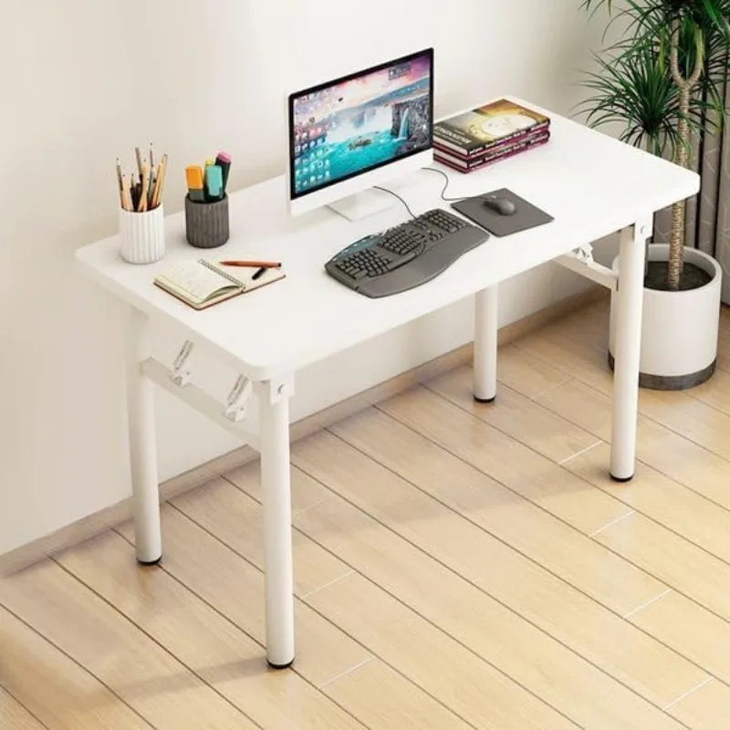 Computer Desk Study Table No Assembly Required, Writing Computer Desk Space Saving Foldable Table Suitable