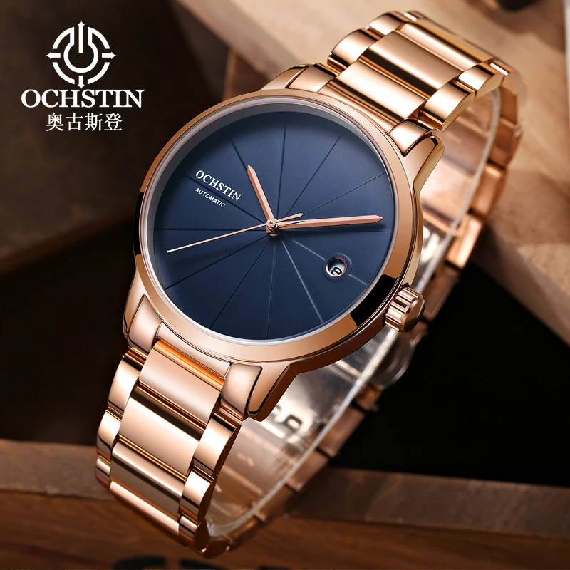 OCHSTIN Man Premium Stainless Steel Strap Master Series Men Automatic Mechanical Watch Daily Waterproof Business Casual Wrist