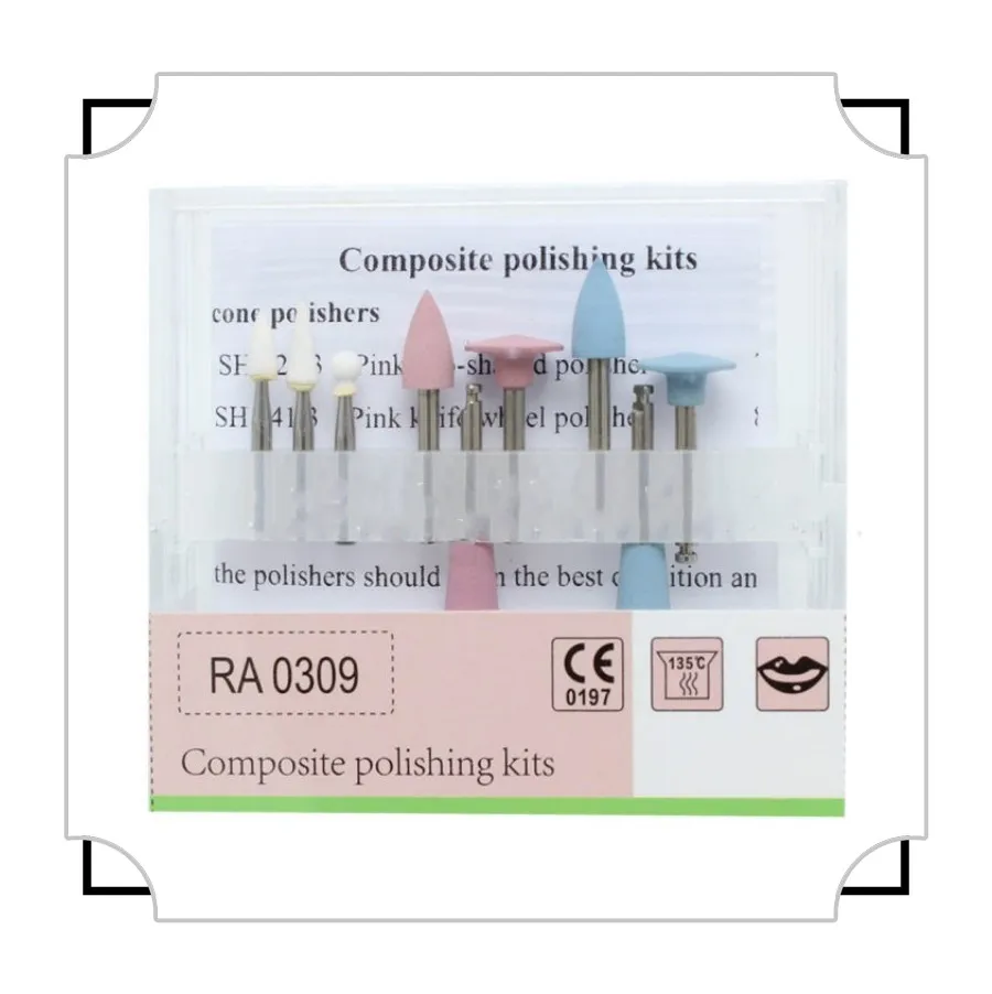 

VVDental Dental Polishing for Low Speed Handpiece Contra Angle Kit Resin Sanding Polishing Materials RA0309