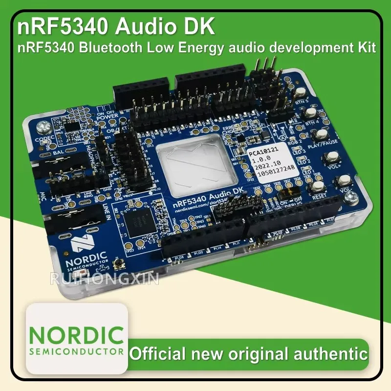 

nRF5340 Audio DK CS47L63 DSP nRF5340 SoC nPM1100 PMIC Bluetooth Low Energy audio development Kit