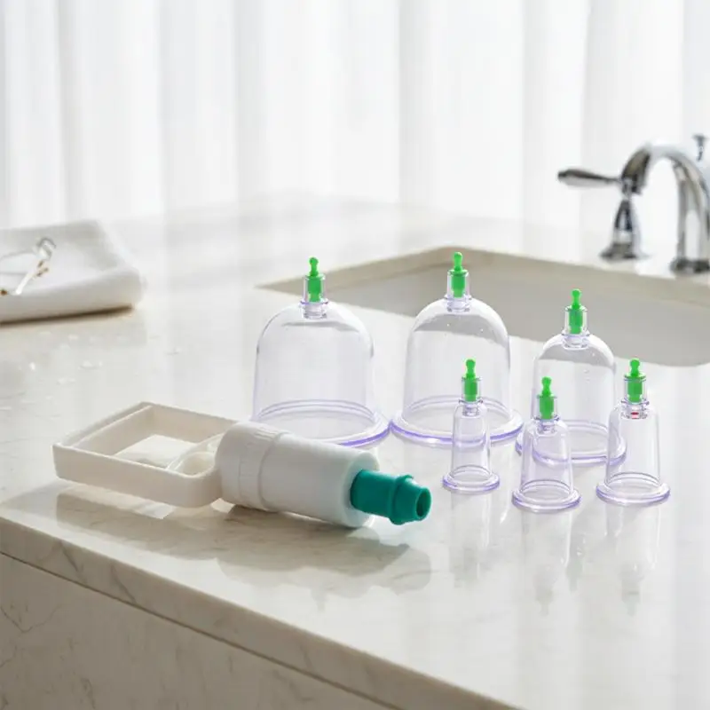 

Body Massager Vacuum Cupping Set 6PCS Suction Cups Therapy Kit for Deep Tissue Relaxation Personal Home Spa Use