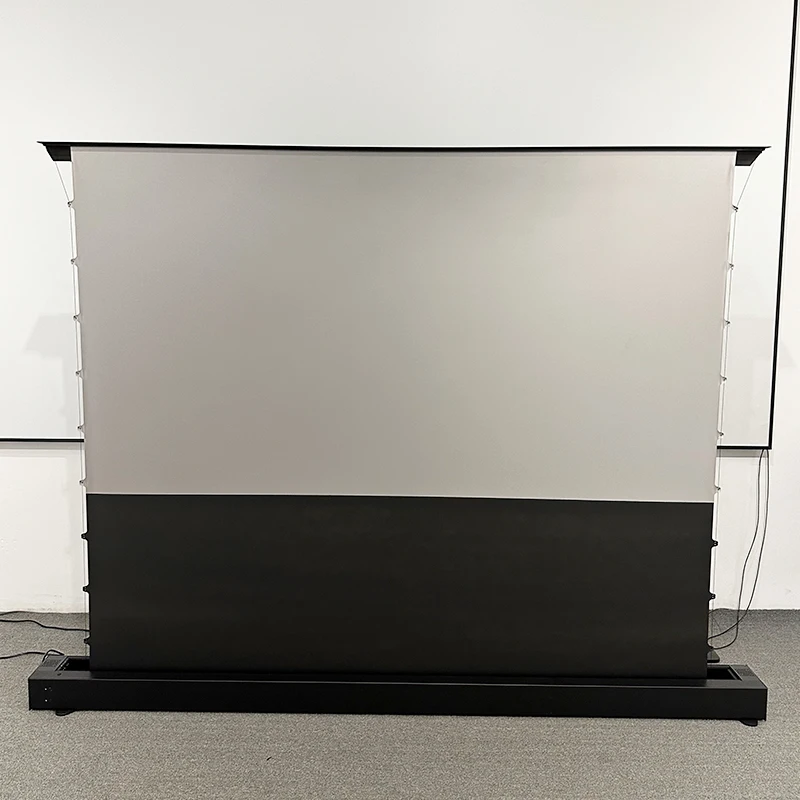 

Electric Motorized Projector Screen 4K Long Throw Floor Lifting Feature Electric Rising Projector Screens 100-Inch ZSM FR570