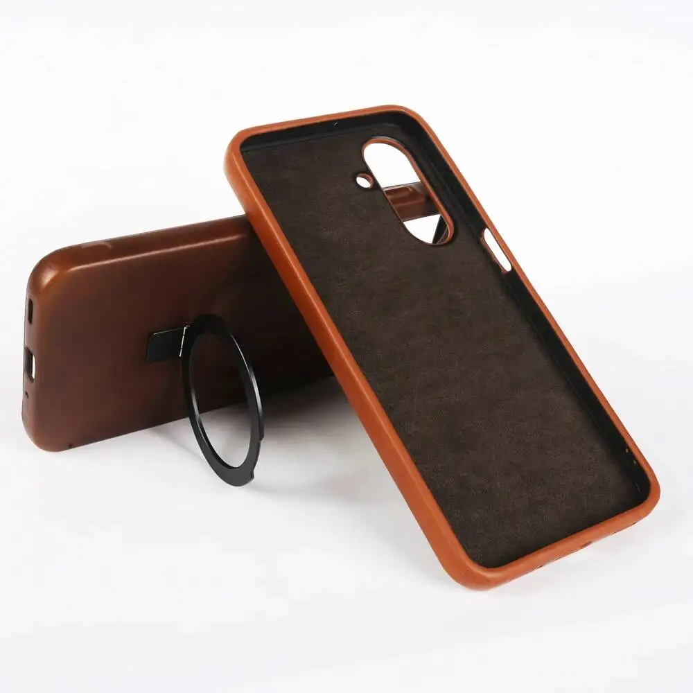 Genuine Leather Bracket Ring Case For Samsung Galaxy A17 A55 A56 A26 A36 A16 A07 A35 A13 A06 A34 A54 Phone Cover view 3