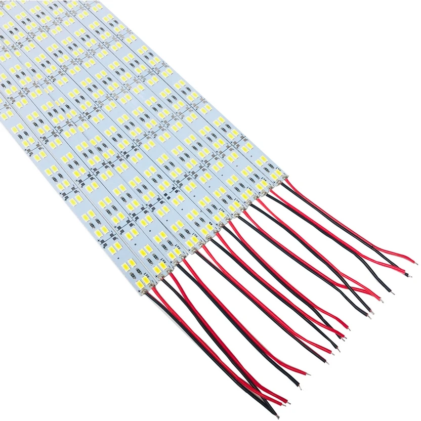 

25CM 50CM DC 12V LED Hard Rigid Strip Bar Light Double row led strip 144leds/m SMD 5730 Superbright Warm Cool White
