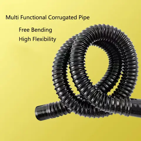 50/100cm Flexible Corrugated Aquarium Hose Durable Fish Tank Inlet Outlet Joint Hose Water Pump Supplies Pipe Easy Install