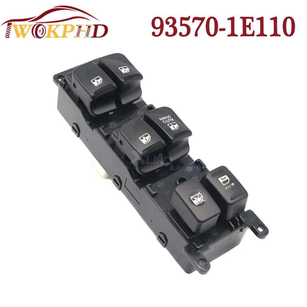 Car Front Left LHD Power Window Switch Control Lock 93570-1E110 For Hyundai Accent 2007-2010 93580-1E000 935701E110 935801E000