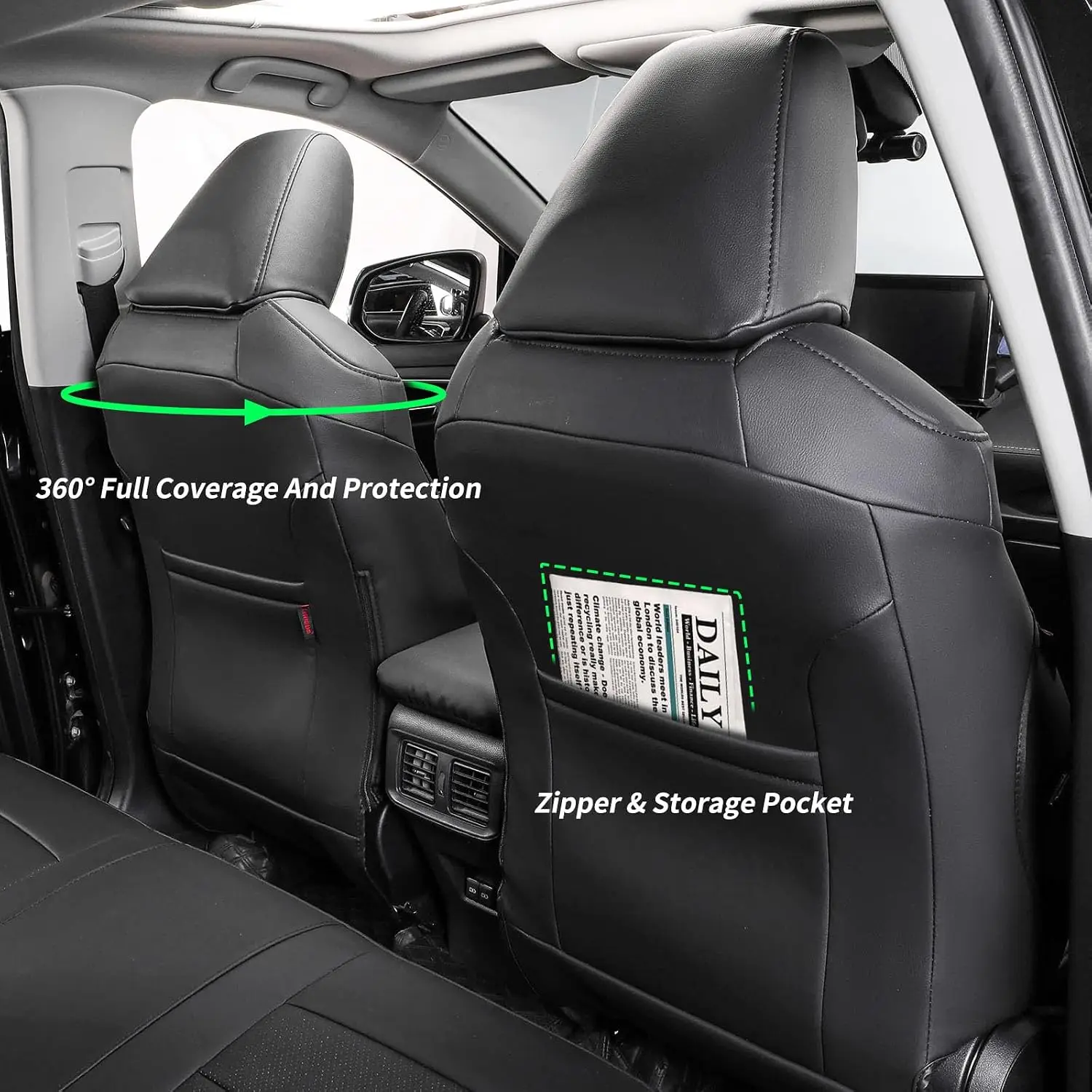 Coverdream Corolla Car Seat Covers Custom Fit For Toyota Corolla Cross 2022-2026 L/LE/XLE/S/SE/XSE Series Full Set Waterproof Seat Protector Seat Covers