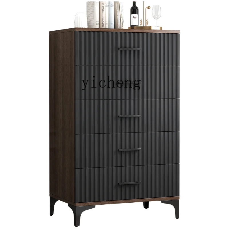 YY Chest of Drawers Chest of Drawers American Light Luxury Modern Drawer Living Room Locker