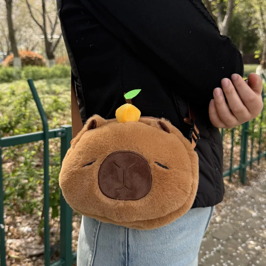 Capybara Backpack Kawaii Capibala Plushie Doll Fur Bag Pendant Children's  Shoulder Bag Mini Knapsack Bags Gifts For Christmas