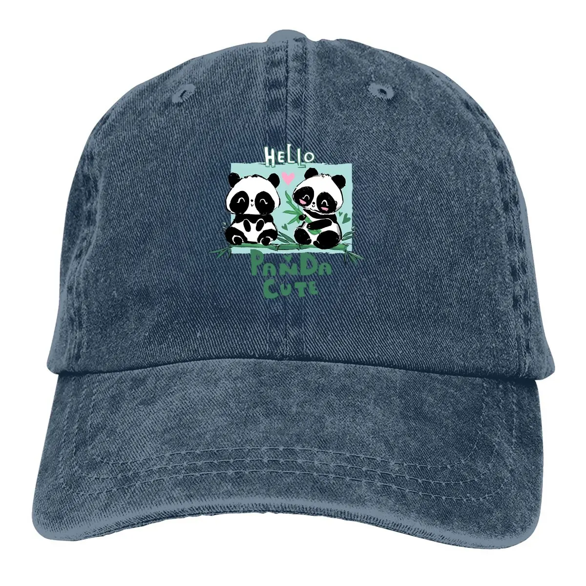 Hello Baseball Cap Men Hats Women Visor Protection Snapback Cute Panda Animal Caps