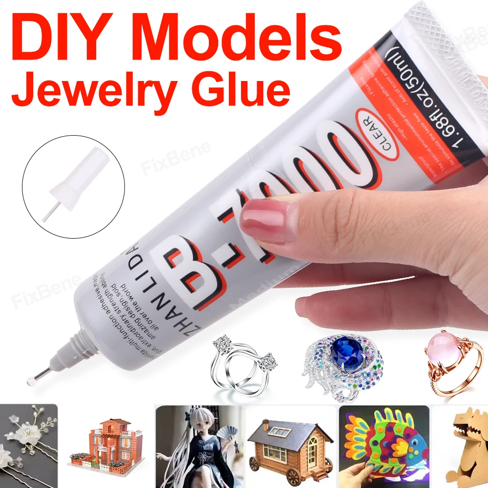 1 قطعة B7000 الدقة الغراء للبلاستيك نموذج الحرفية هواية زهرة الخشب النسيج القماش سوبر لاصق بنة ABS حجر السندات #1