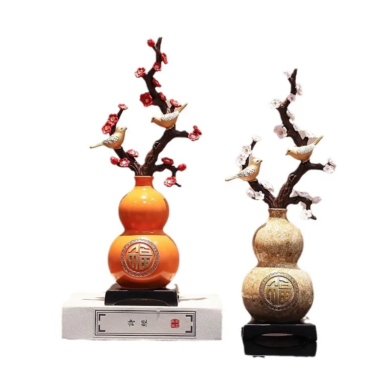 

New Chinese gourd ornament TV cabinet entrance lucky bogu frame handicrafts