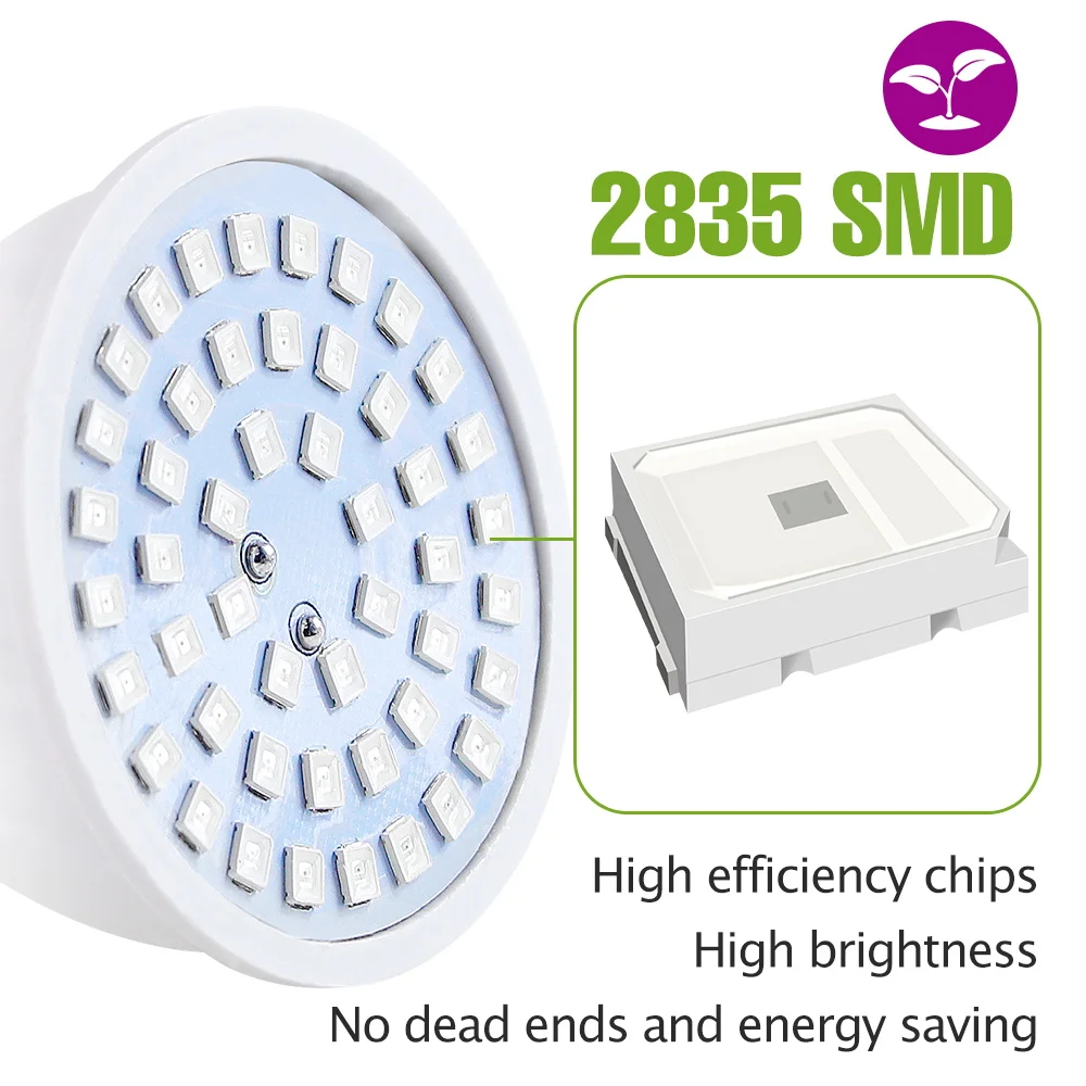 E27/E26 LED Grow Light Bulb E14 Full Spectrum Indoor Flower Potted Plant Grow Box Cultivation Lamp GU10 MR16 B22 AC220V 5W 7W 9W
