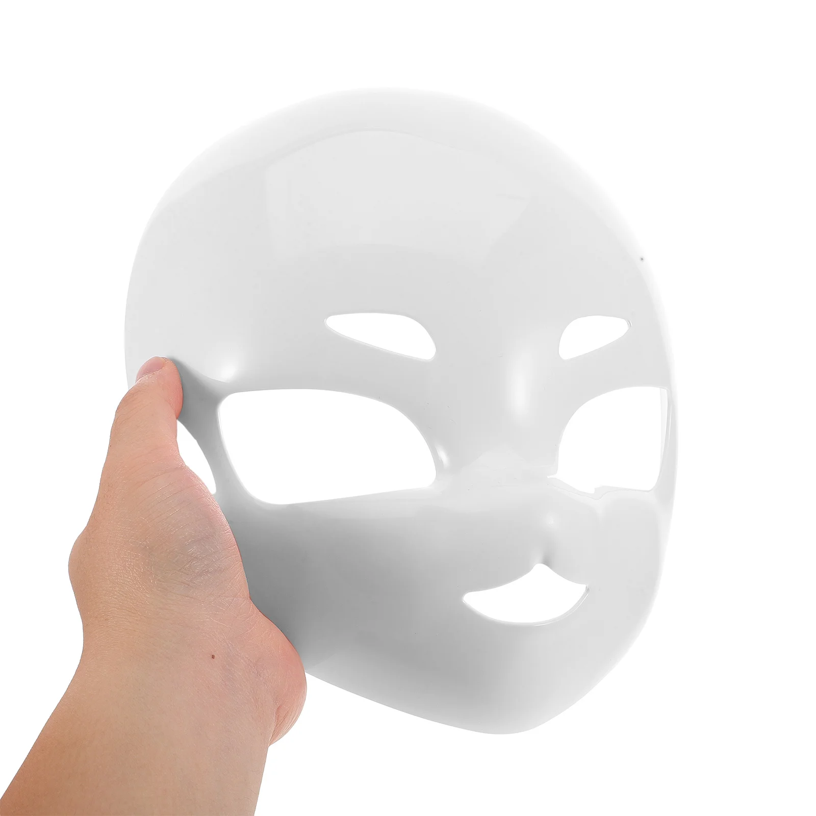 قناع جمجمة أبيض قناع وجه كامل للهالوين أقنعة بلاستيكية فارغة للحفلات التنكرية للوجه #3