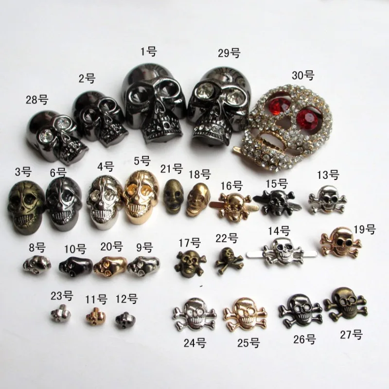 DIY Clip Rivets Skull Ghost Rivets Screwback Punk Studs Leather Craft Bag Belt Garment Hat Shoes Decoration