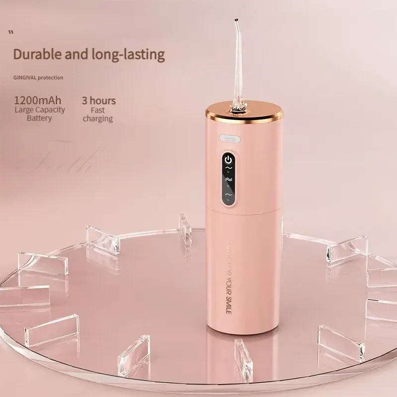 Electric Teeth Irrigator Portable Wireless Handheld Oral Irrigator 3 Cleaning Modes IPX6 Waterproof USB Charging Teeth Cleaner