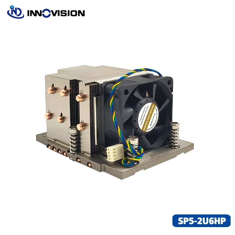 

Высокоэффективный кулер для процессора AMD SP5 2U с 6 медными трубками, вентиляторами 60x25 мм, TDP 400 Вт, радиатор для серверов и рабочих станций