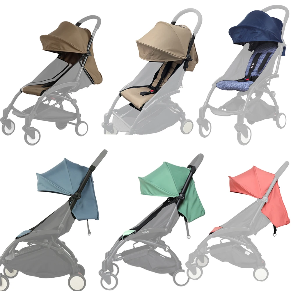 175° Stroller Hood&Seat Liner For Babyzen Yoyo Canopy Cover Cushion Fit YOYO2/YOYA Pram Sunshade 1:1 Fabric Stroller Accessories