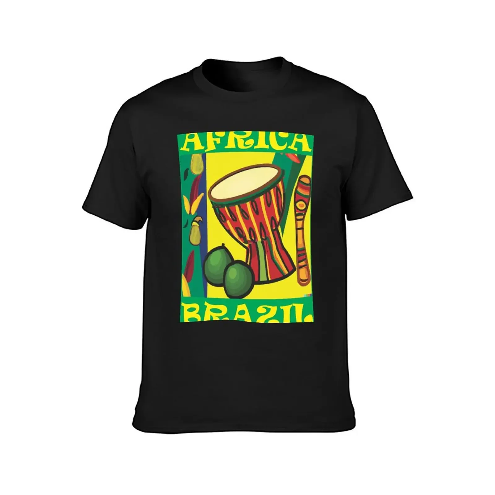 Percussion, Samba, Brazil and Africa united T-Shirt hippie clothes quick-drying animal prinfor boys blanks clothes for men