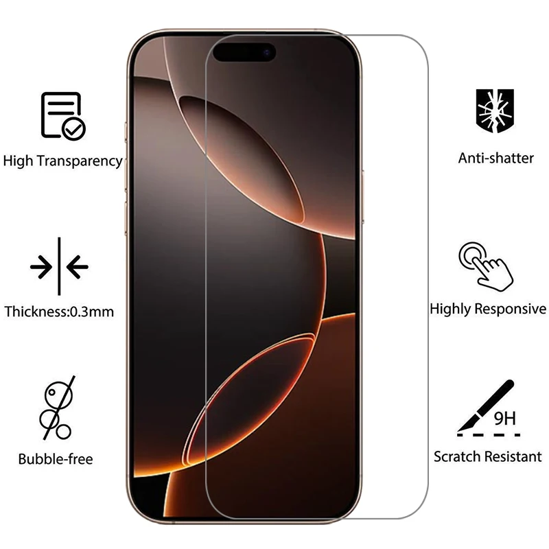 protective tempered glass for apple iphone 16 pro max plus screen protector on iphone16 iphone16pro i phone 16pro film 16glass