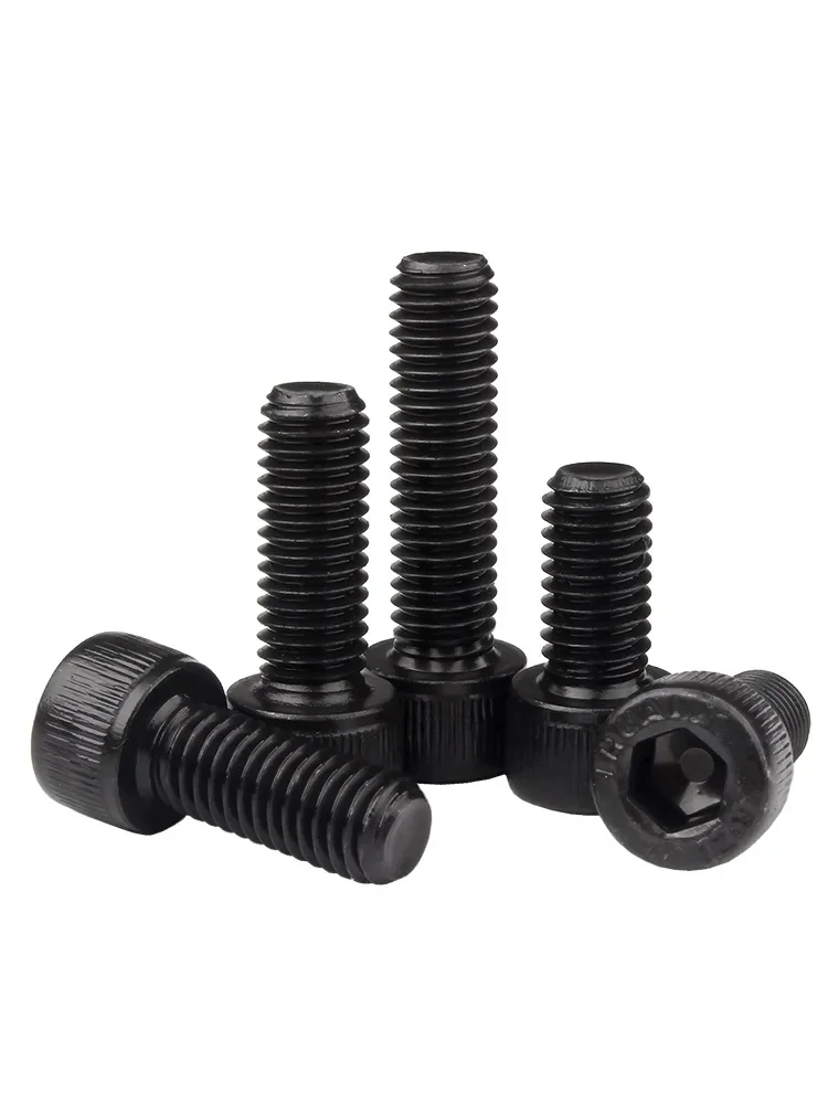 1~20szt M3 M4 M5 M6 M8 M10 M12 Stal stopowa czarna klasy 12.9 DIN912 Śruby z łbem sześciokątnym z gniazdem sześciokątnym Śruby z łbem imbusowym Długość 30~150mm