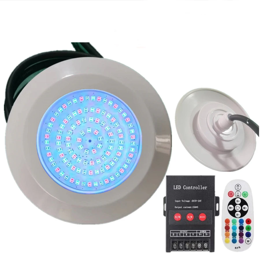 12V Swimming Pool Light IP68 Waterproof Colorful Remote Control Underwater Lamp LED Pool Lights for Garden Hote with Controller