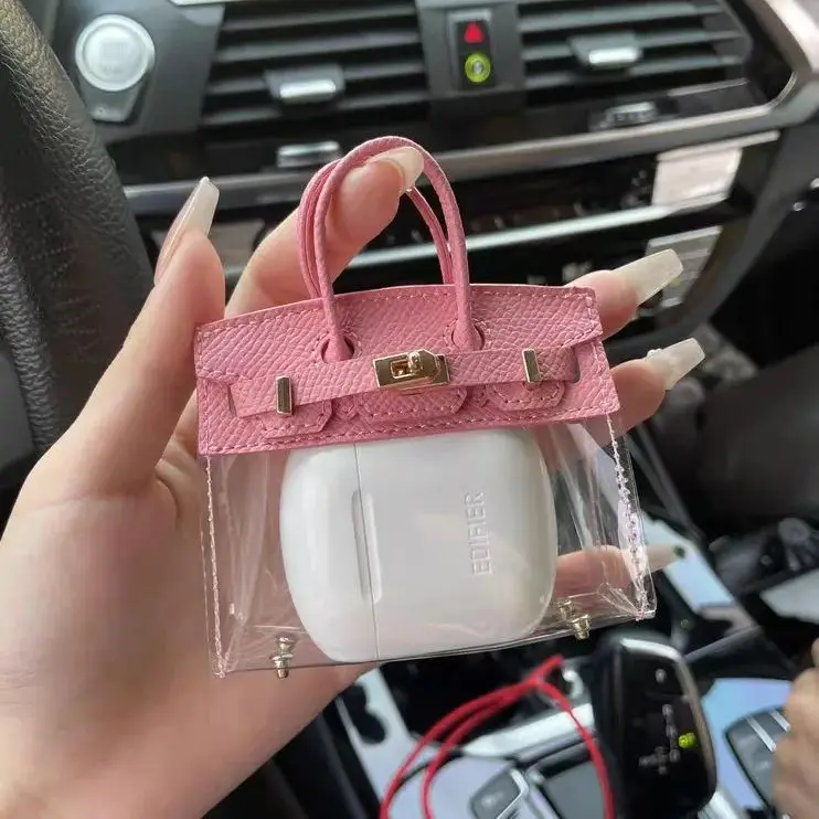 Mini bolso innovador para llaves de coche, soporte antipérdida para llave de coche, funda con asa, regalo perfecto, bolsa para auriculares