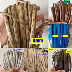 Dokuma için 500g Retro PE degrade düz sentetik Rattan malzeme DIY el sanatları mobilya sepet masa kanepe onarım halat