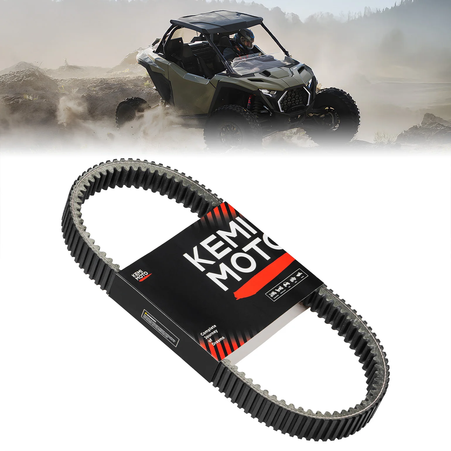

KEMIMOTO #3211226 Outer CVT Drive Belt Compatible with Polaris RZR PRO R/PRO R 4 2022-2024 2025 UTV ORV Heavy Duty Engine Belt