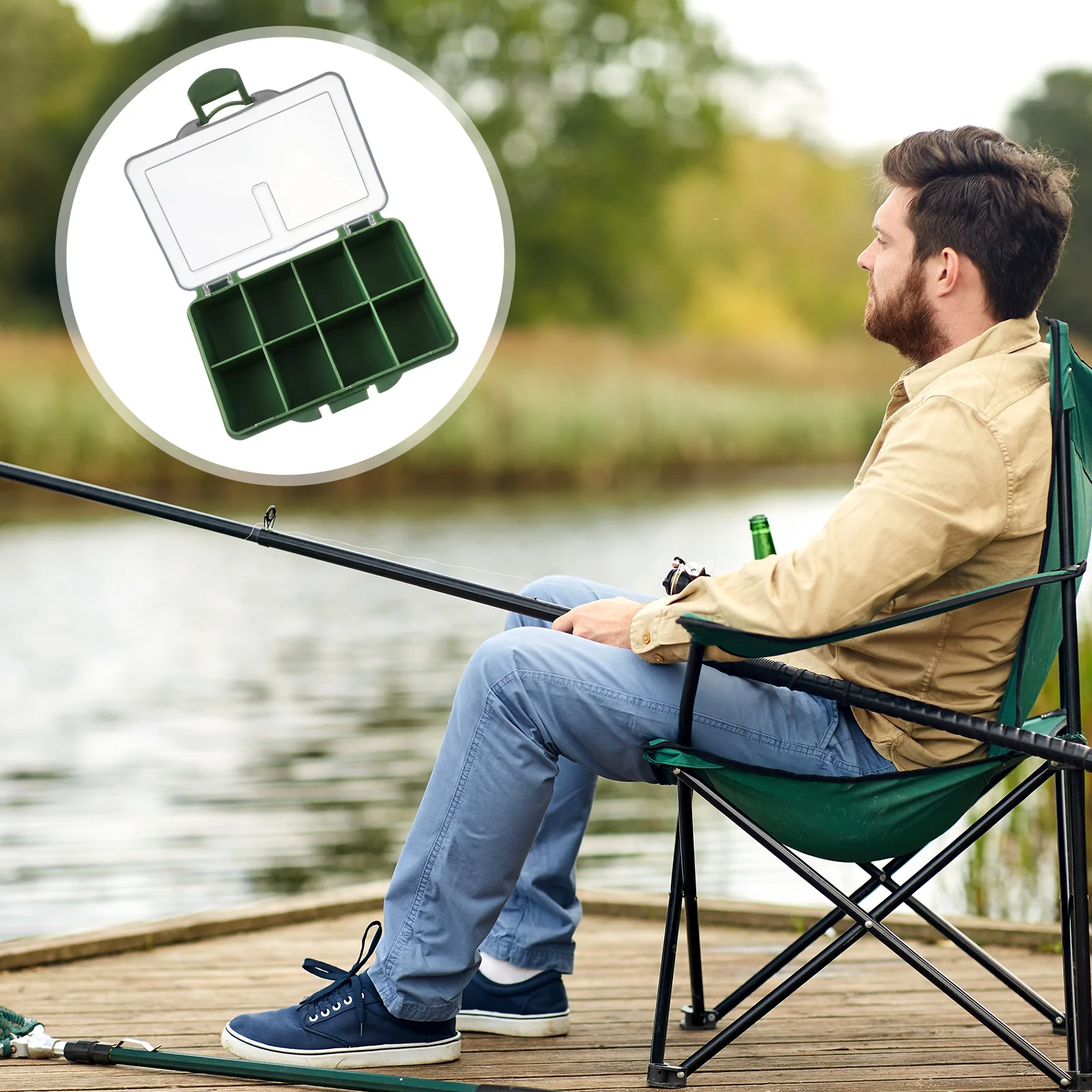 

2 Pcs Bait Storage Box Fish Lure Fishing Boxes Case Container Organizer Pe Accessories