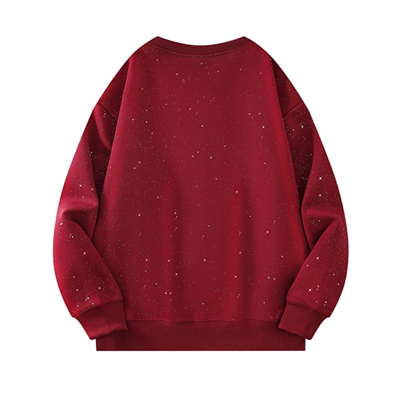 Stylish Party Glitter Sweatshirt Men's Women's Retro Floral Graphic Sweatshirts Casual Crewneck Long Sleeve Unisex Clothing