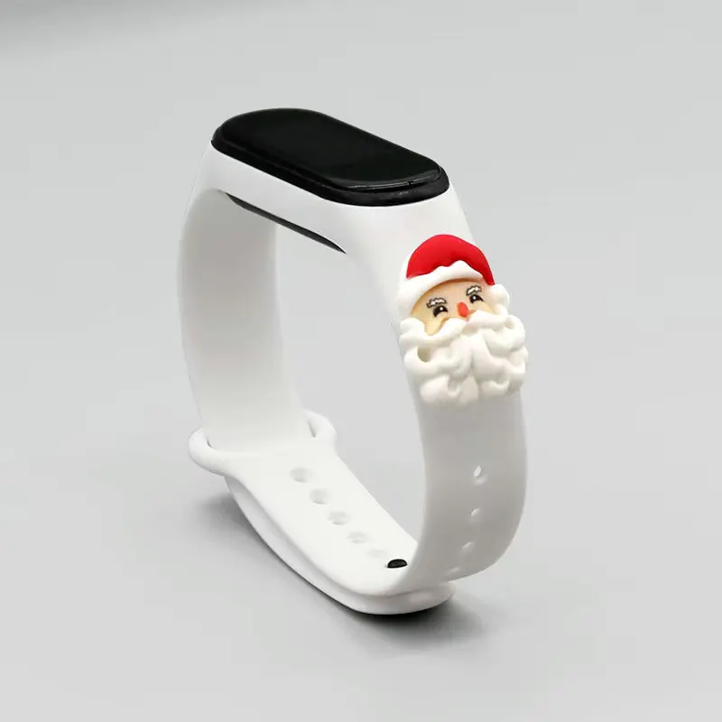 For Mi Band 7 6 5 4 3 Watch Strap Christmas Gift Silica gel Bracelet Breathable Smart Wrist Xiaomi Band 6 5 4 Smart Wristbelt