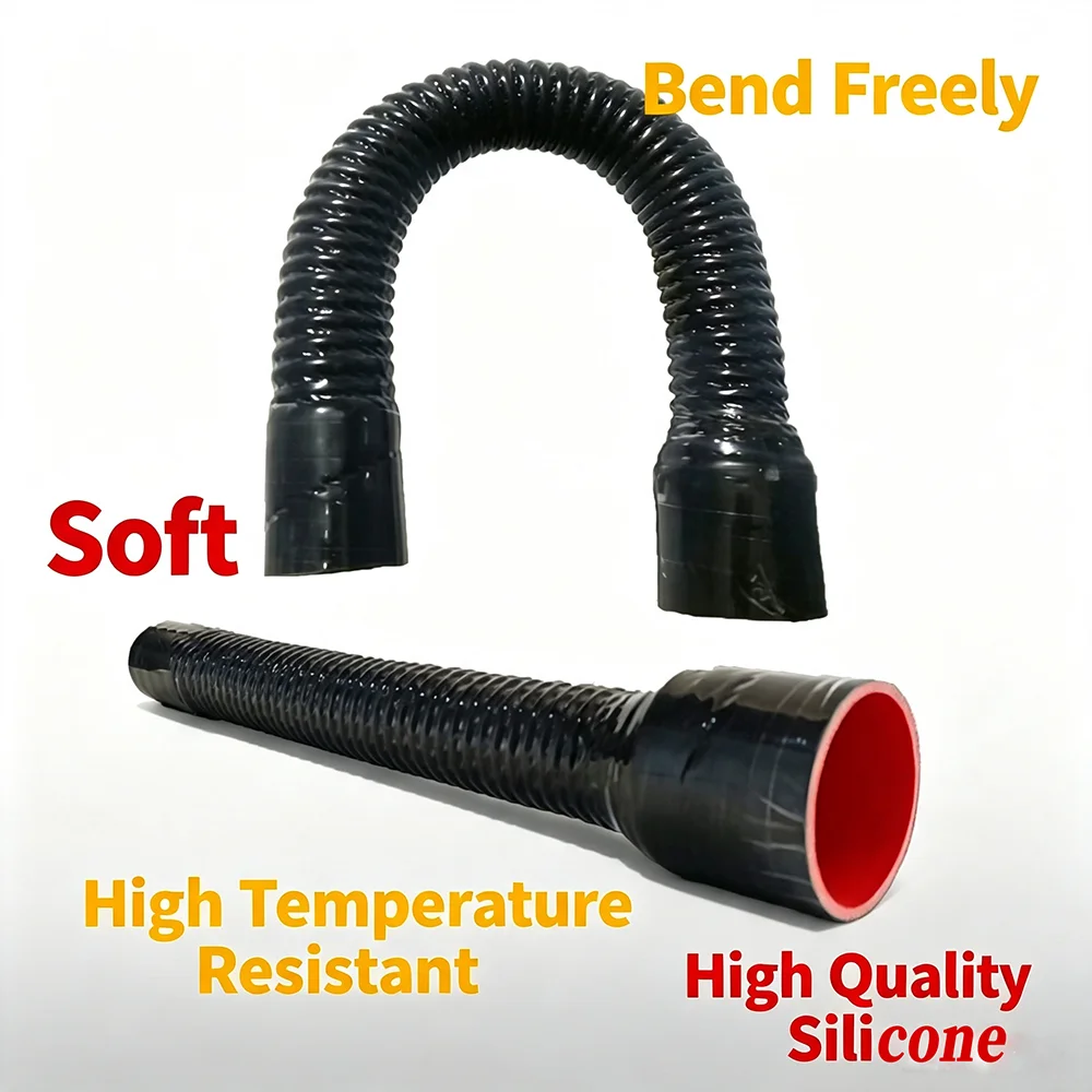 Automobile universal silicone intake pipe with steel wire braided layer cloth clip air cooling water pipe