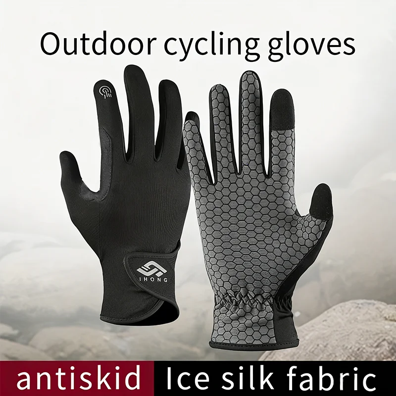 

Ice Silk Gloves Breathable Anti-UV Cycling Fishing Hiking Gloves Men Women Sunshade Non-Slip Outdoor Sport Touchscreen Gloves