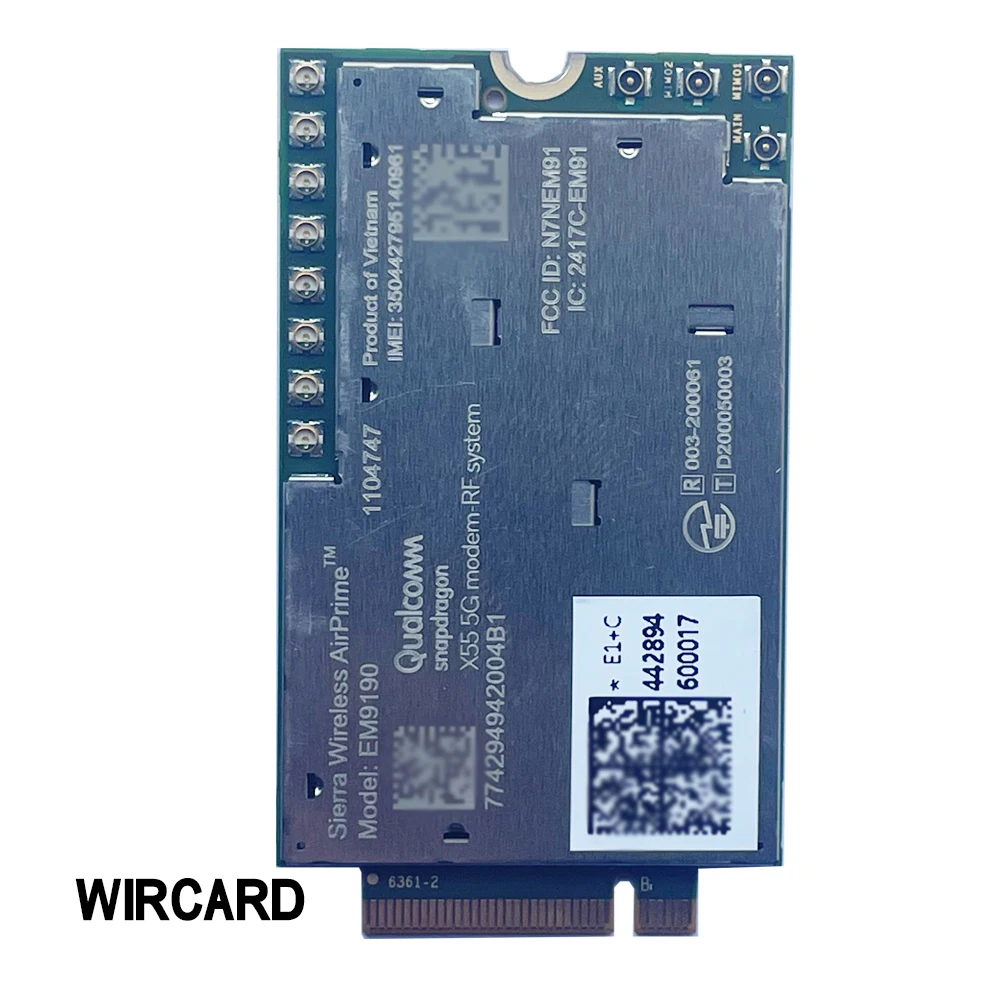 EM9190 5G NR Sub-6 GHz and mmWave Module LTE 4G Card M.2 5G Module PCIe3.0 interface Cat20 For Laptop Router