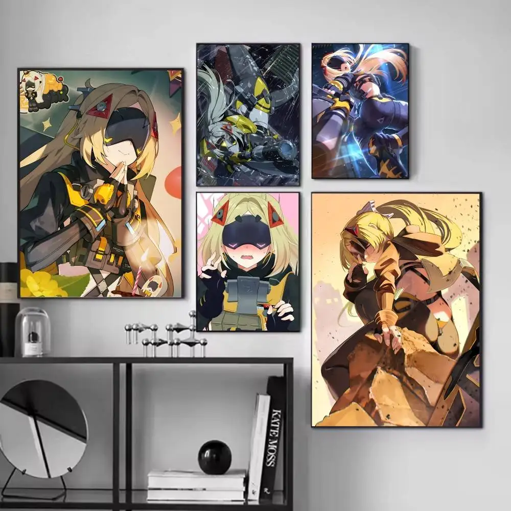 Game Zenless Zone Zero Trigger Posters Fancy Wall Sticker for Living Room Bar Decoration Wall Decor