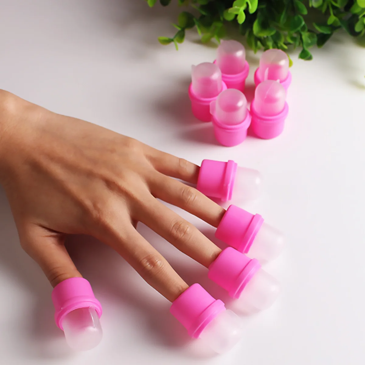 10 PCS Prego Removendo Capas Ferramentas de Manicure Limpador Barril Polonês Soaker Removedores Gel