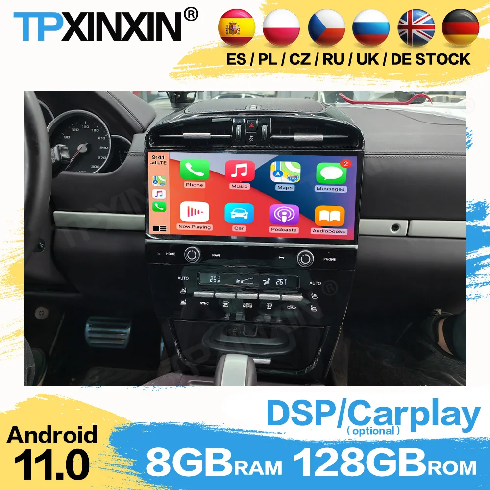 Upgradation Car Radio Android Auto Screen For Porsche Cayenne 2003 2004 2005 2006 2007 2008 GPS Navigation Multimedia Head Unit