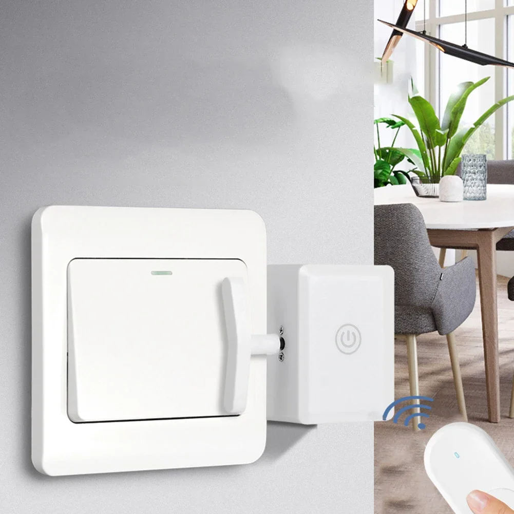 Light Switch 51*54mm RF Control Battery Powered Long Control Distance Ready To Use Remote Button 100 Days Usage