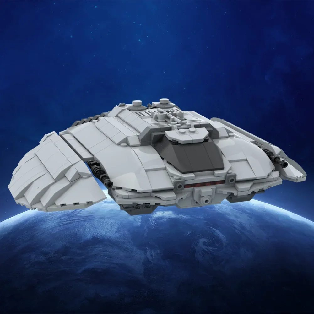 MOC Classic Battlestar Galactica Cylon Raider-Midi ladrillos modelo Cylon Raider-Midi nave espacial juguetes de ensamblaje de bloques de construcción